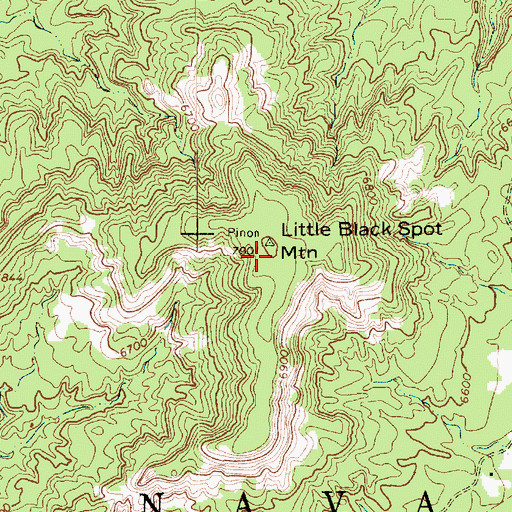 Topographic Map of Little Black Spot Mountain, AZ