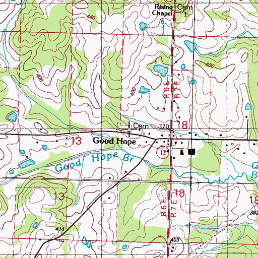 Topographic Map of Good Hope Cemetery, MS
