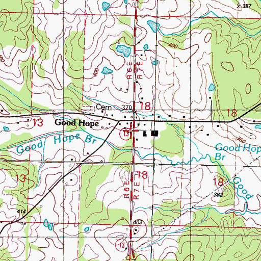 Topographic Map of Good Hope School (historical), MS