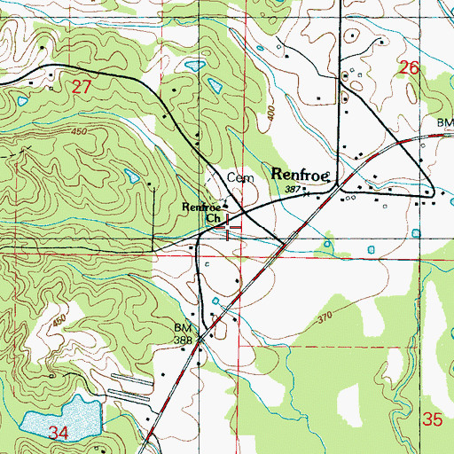 Topographic Map of Holiness Church (historical), MS