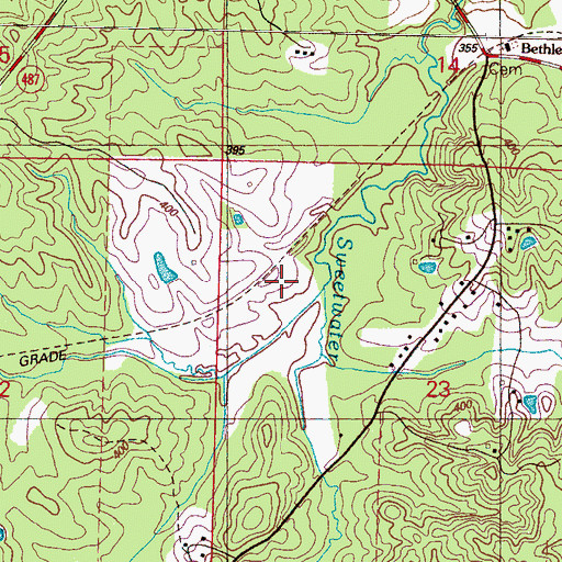 Topographic Map of Sproles (historical), MS