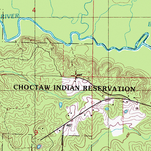 Topographic Map of Barrett (historical), MS