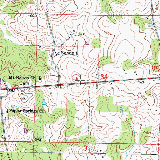 Topographic Map of Coffadeliah (historical), MS