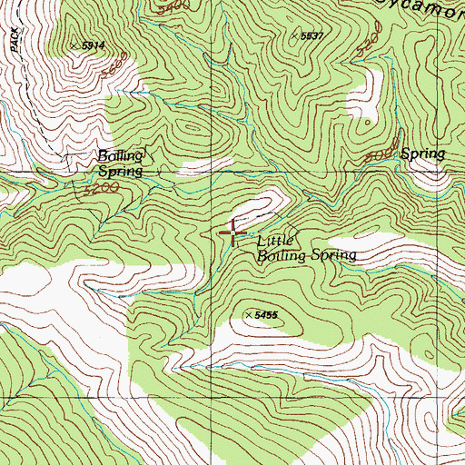 Topographic Map of Little Boiling Spring, AZ