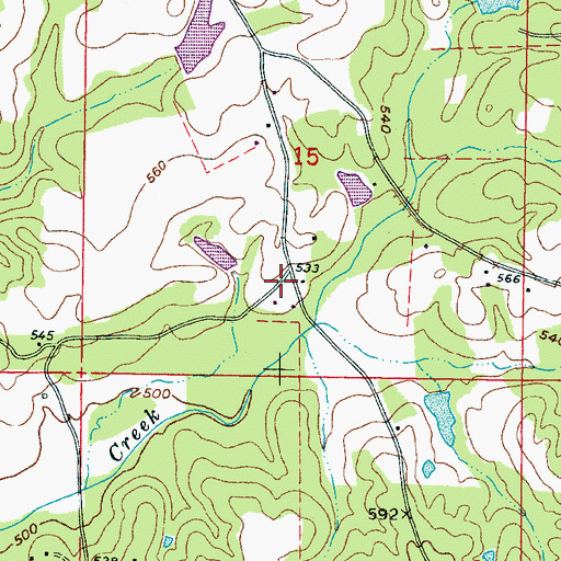 Topographic Map of Cushtusha (historical), MS