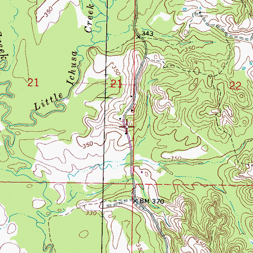 Topographic Map of Boykin (historical), MS