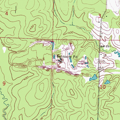 Topographic Map of Chisolm Pit, MS