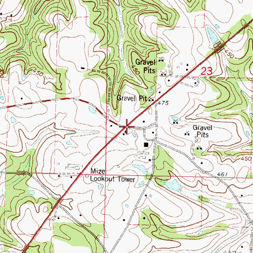 Topographic Map of New Haven, MS