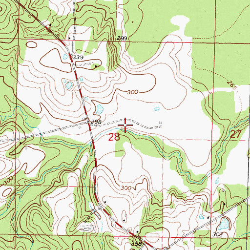 Topographic Map of Sullivans Hollow, MS