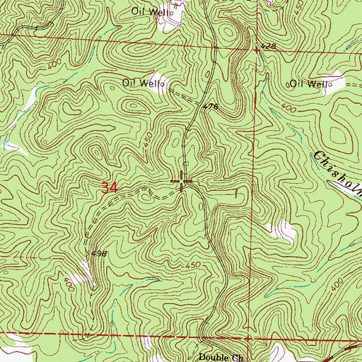 Topographic Map of Trade (historical), MS