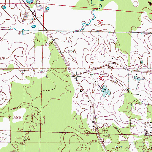 Topographic Map of Old Lillian (historical), MS