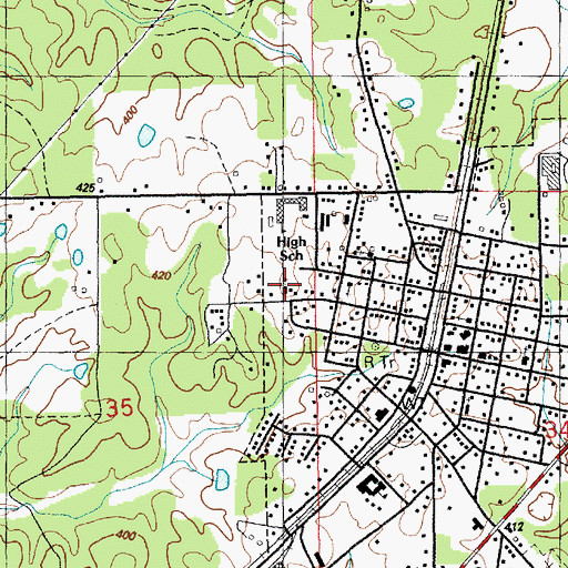 Topographic Map of Sharron Chapel Christian Methodist Episcopal Church, MS
