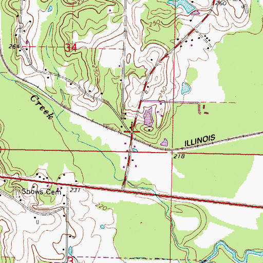 Topographic Map of Flynt, MS