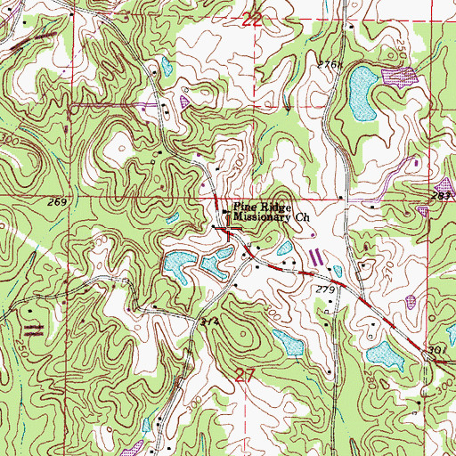 Topographic Map of Jones County Training School (historical), MS