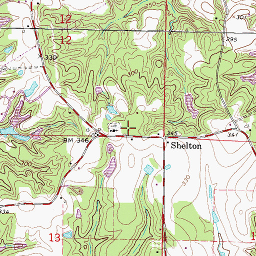 Topographic Map of Robert E Lee School (historical), MS