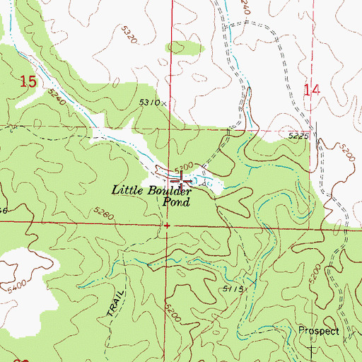 Topographic Map of Little Boulder Pond, AZ
