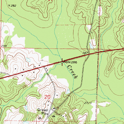 Topographic Map of Bob Lott Bridge, MS