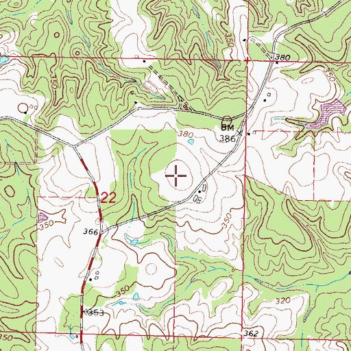 Topographic Map of Red Hill, MS
