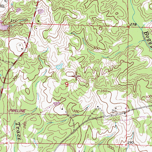 Topographic Map of Sheep Stomp Hill, MS
