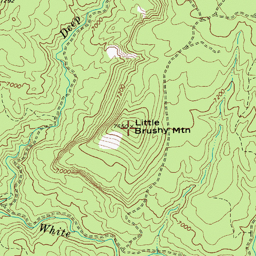 Topographic Map of Little Brushy Mountain, AZ