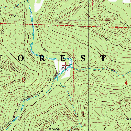 Topographic Map of Bobtail Creek, AR