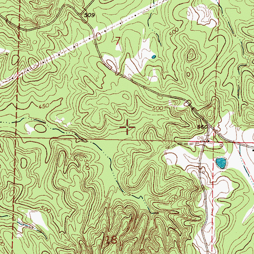 Topographic Map of New Zion Cemetery, MS