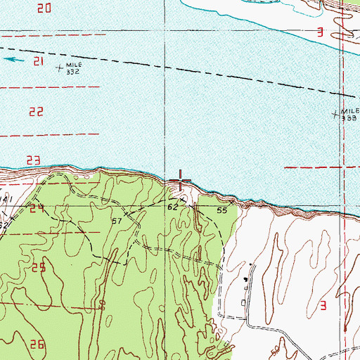 Topographic Map of Jackson Point Landing, MS