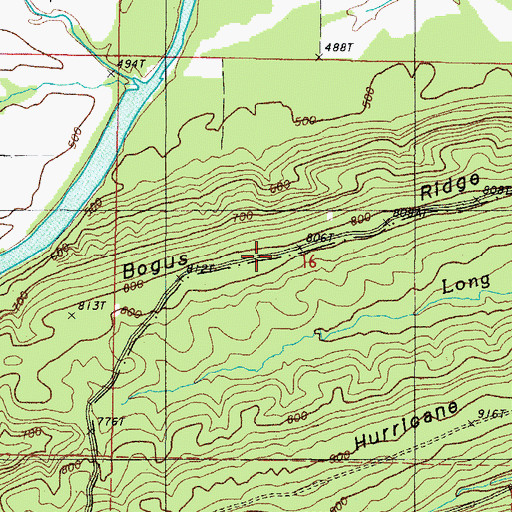Topographic Map of Bogus Ridge, AR