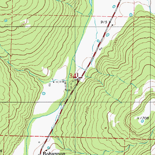 Topographic Map of Bohannon School, AR