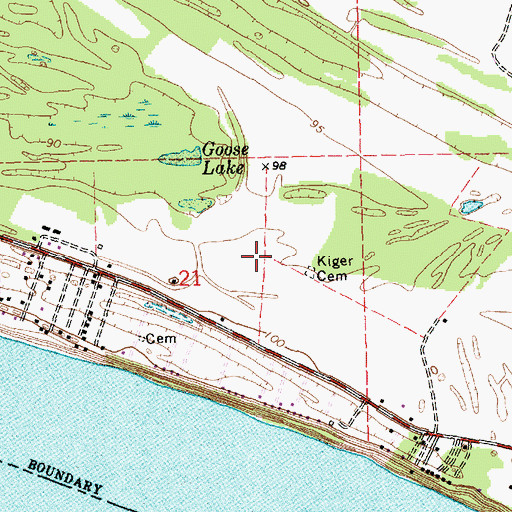 Topographic Map of Buena Vista Plantation (historical), MS