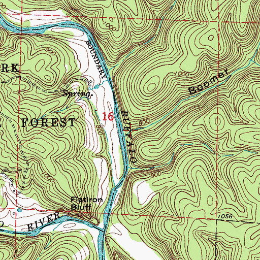 Topographic Map of Boomer Hollow, AR