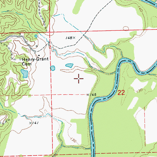 Topographic Map of James Plantation (historical), MS