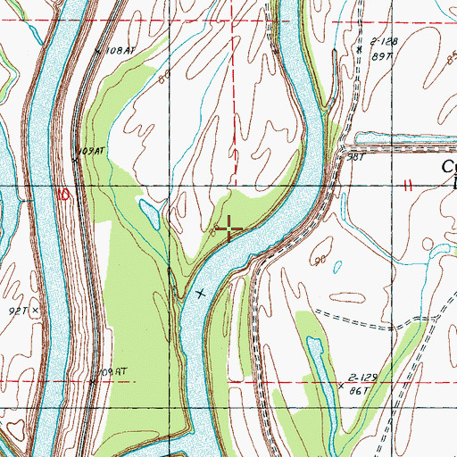 Topographic Map of Little Deer Creek Landing (historical), MS