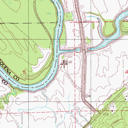 Topographic Map of Purvis Landing (historical), MS