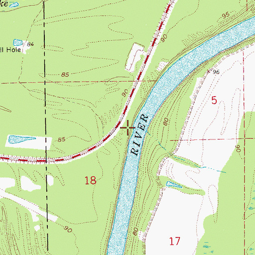 Topographic Map of Taylors Landing (historical), MS