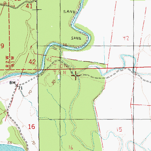 Topographic Map of Gum Ridge (historical), MS