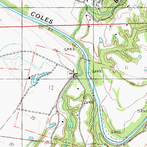 Topographic Map of Ihrie (historical), MS