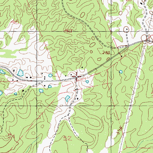 Topographic Map of Shankstown (historical), MS