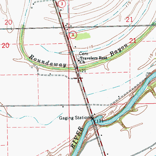 Topographic Map of Crahen (historical), MS