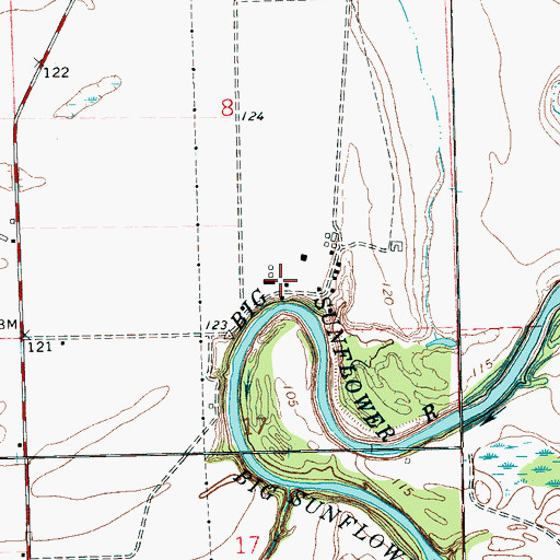 Topographic Map of Faisonia, MS