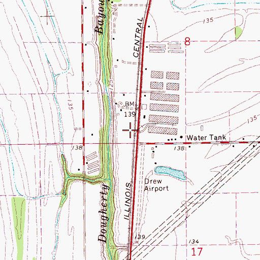 Topographic Map of Galen (historical), MS