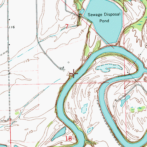 Topographic Map of Heards Landing, MS