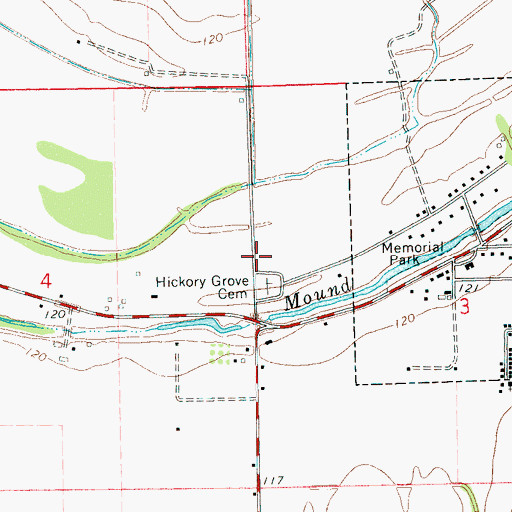 Topographic Map of Hickory Grove Church (historical), MS