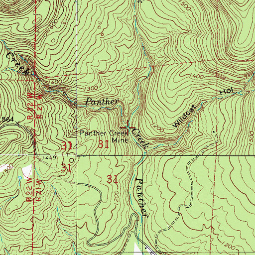 Topographic Map of Boulder Creek, AR