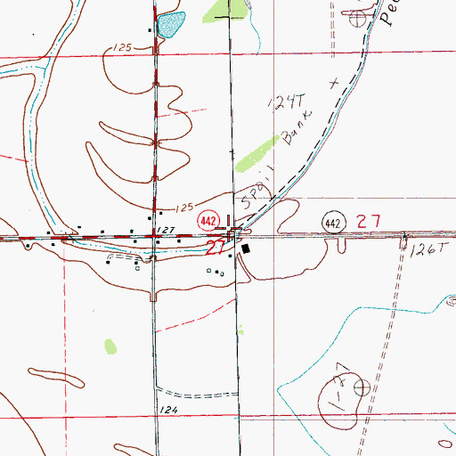 Topographic Map of Quiver (historical), MS