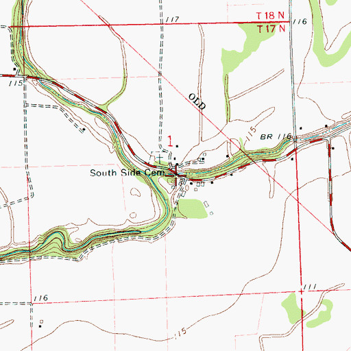Topographic Map of Southside, MS