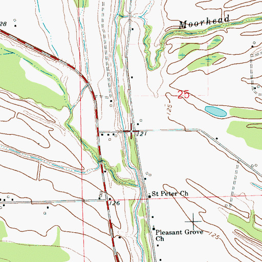 Topographic Map of Stephenville, MS