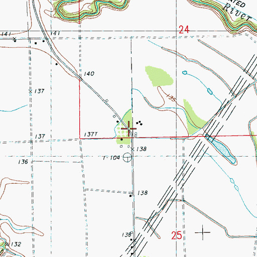 Topographic Map of Wade (historical), MS