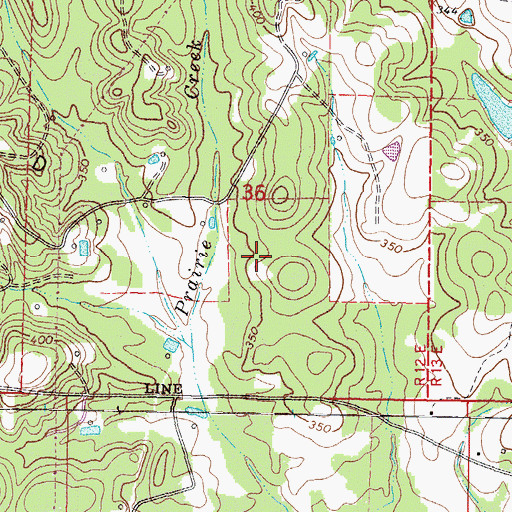 Topographic Map of Eutaw-Masonite Oil Pool, MS