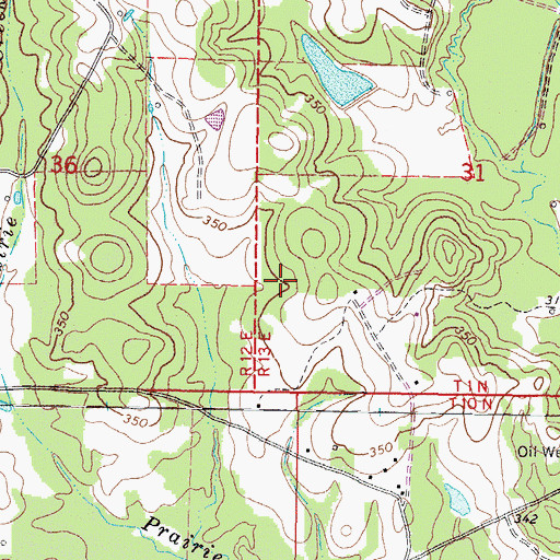 Topographic Map of Eutaw Oil Pool, MS